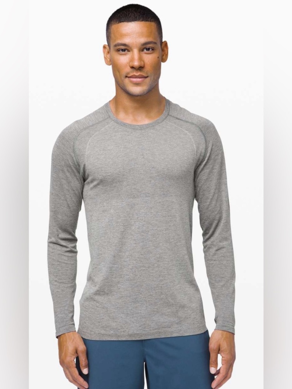 Lululemon Metal Vent Tech 2.0 Long Sleeve Shirt Grey Mens L Athletic Gym